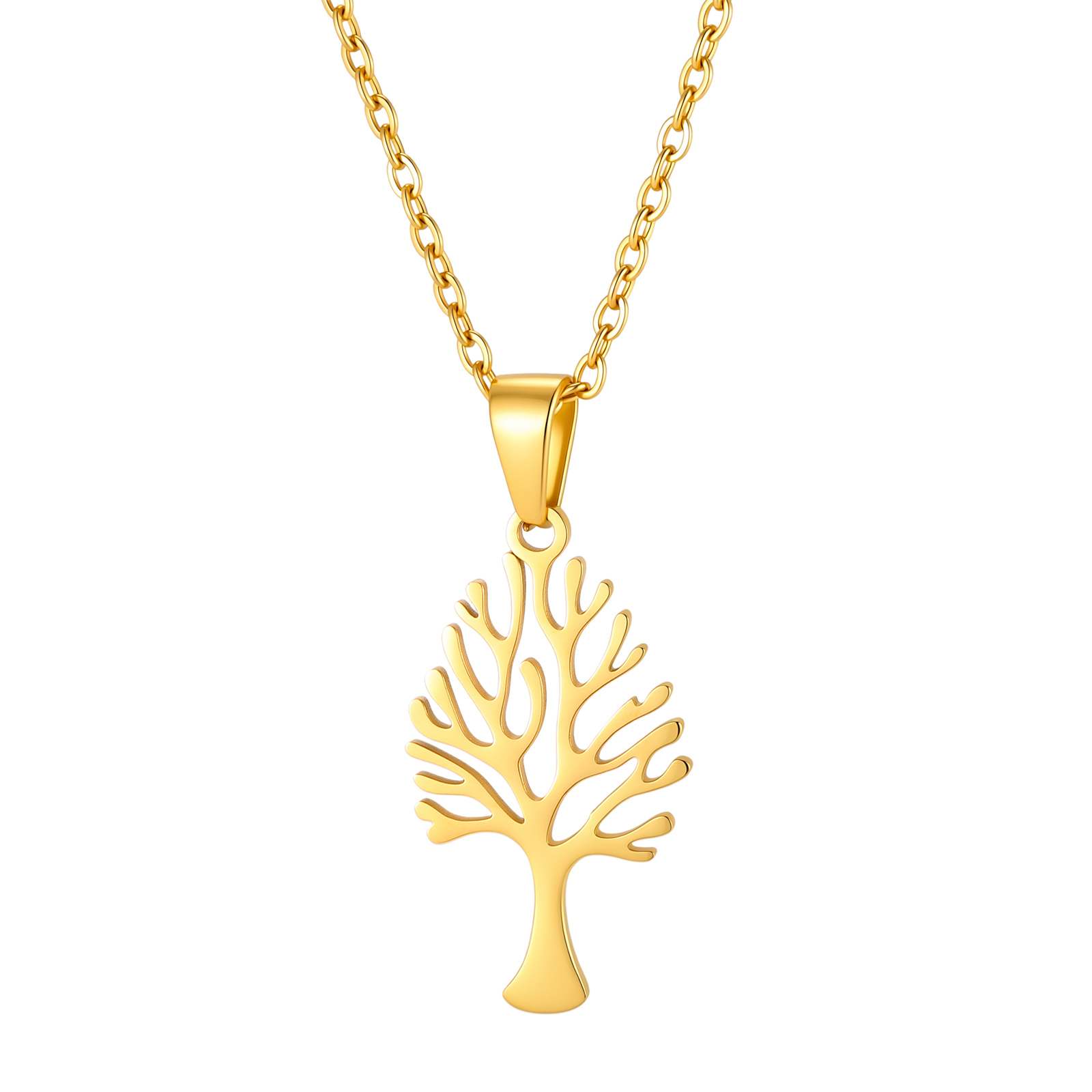 Vnox Men’s Stainless Steel Tree of Life Pendant Necklace Daily Wear Gift